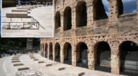 Romeâs Colosseum get a facelift that recreates ancient columns from 2,000 years ago